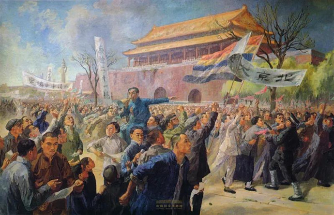 周令釗《五四運(yùn)動(dòng)》油畫，1951年，中國國家博物館藏.jpg